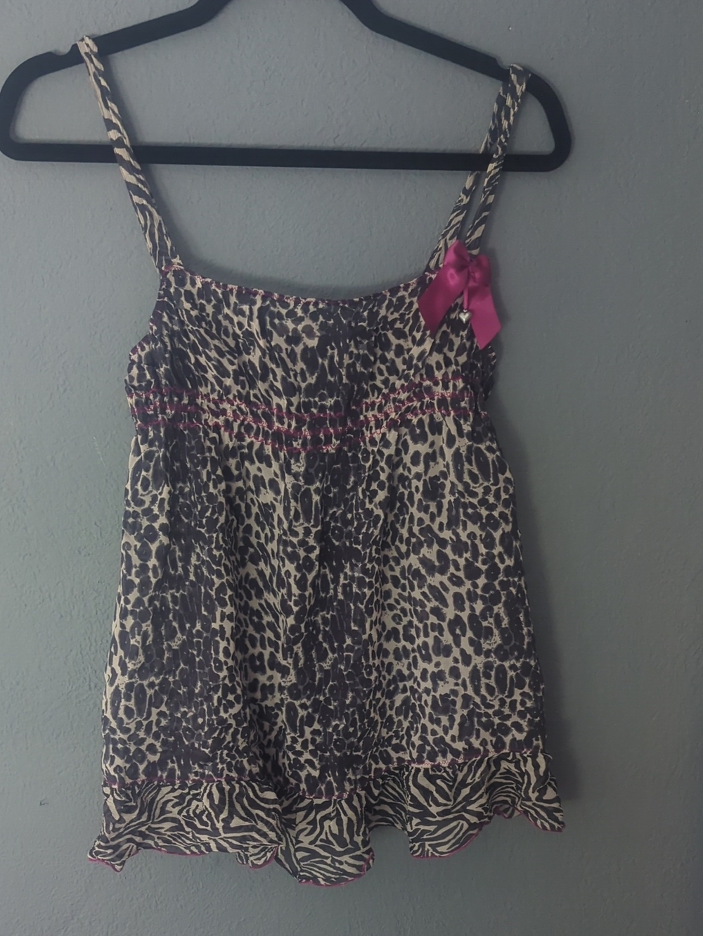Intimissimi Leopard Print Teddy with Pink Bow